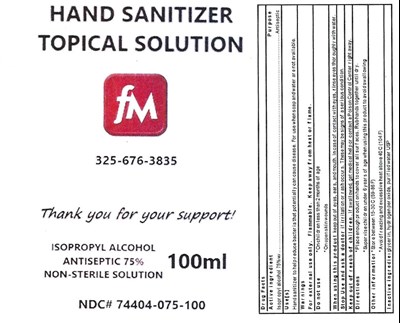 100ml Label (Fm Label)